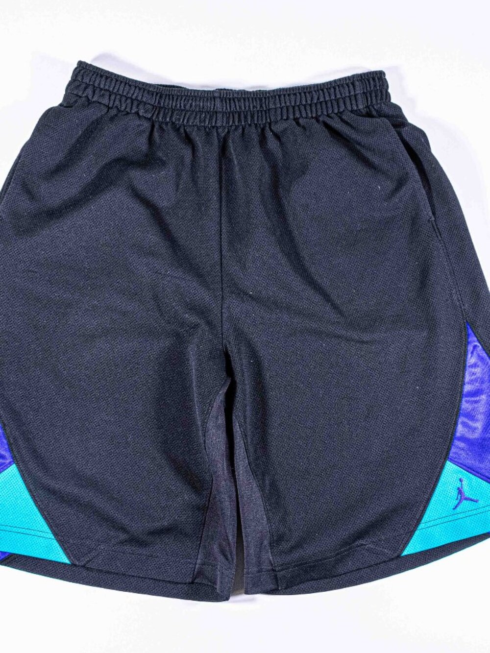 Jordan Retro 8 Aqua Basketball Shorts XL Mens Black Purple Teal No Drawstring